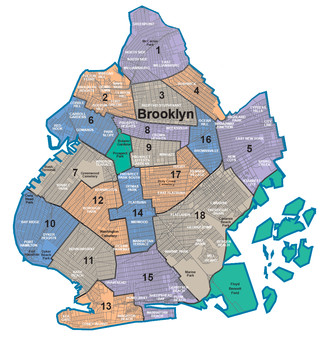 Cartina dei quartieri di Brooklyn