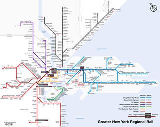 Cartina della rete ferroviaria di New York
