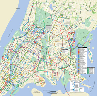 Cartina del rete autobus di Bronx