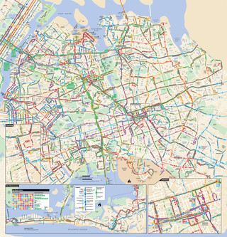 Cartina del rete autobus di Queens