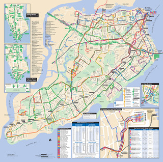 Cartina del rete autobus di Staten Island