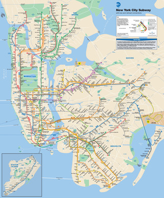 Cartina della rete metropolitana MTA di New York