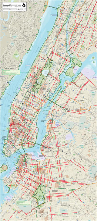 Cartina di Pista Ciclabile di New York