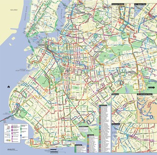Cartina del rete autobus di Brooklyn