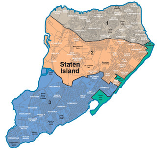Cartina dei quartieri di Staten Island